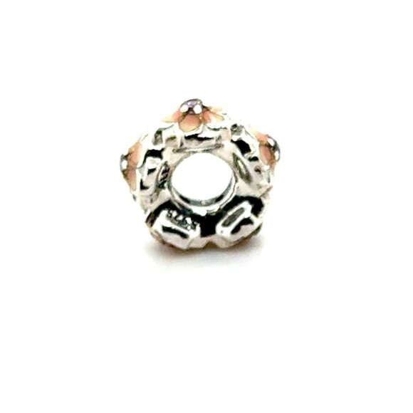 Pandora Pink Enamel Cz Flower Spacer Charm - Picture 3 of 5